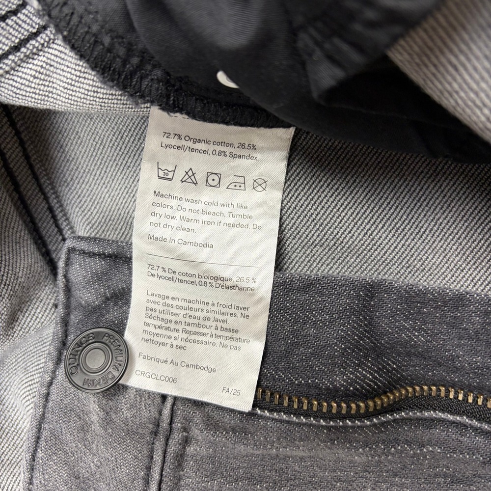 Quince Bella Stretch Relaxed Straight Jeans Womens 29 Stonewashed Grey High Rise - Picture 4 of 9
